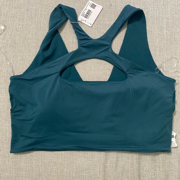 Lululemon Bend This Scoop reversible bra too. L/XL Teal Sleeveless Women's Top - Picture 7 of 15
